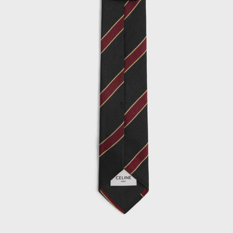 CELINE thin tie in striped silk outlook
