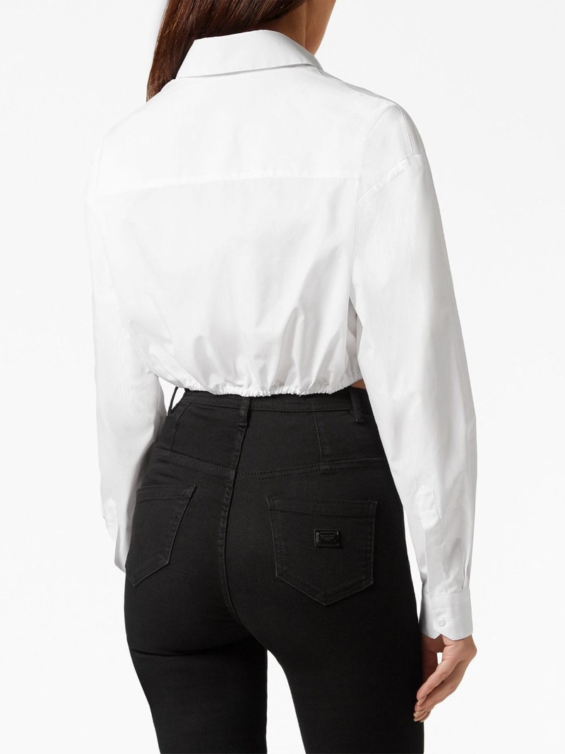cropped ruffled cotton shirt 4
