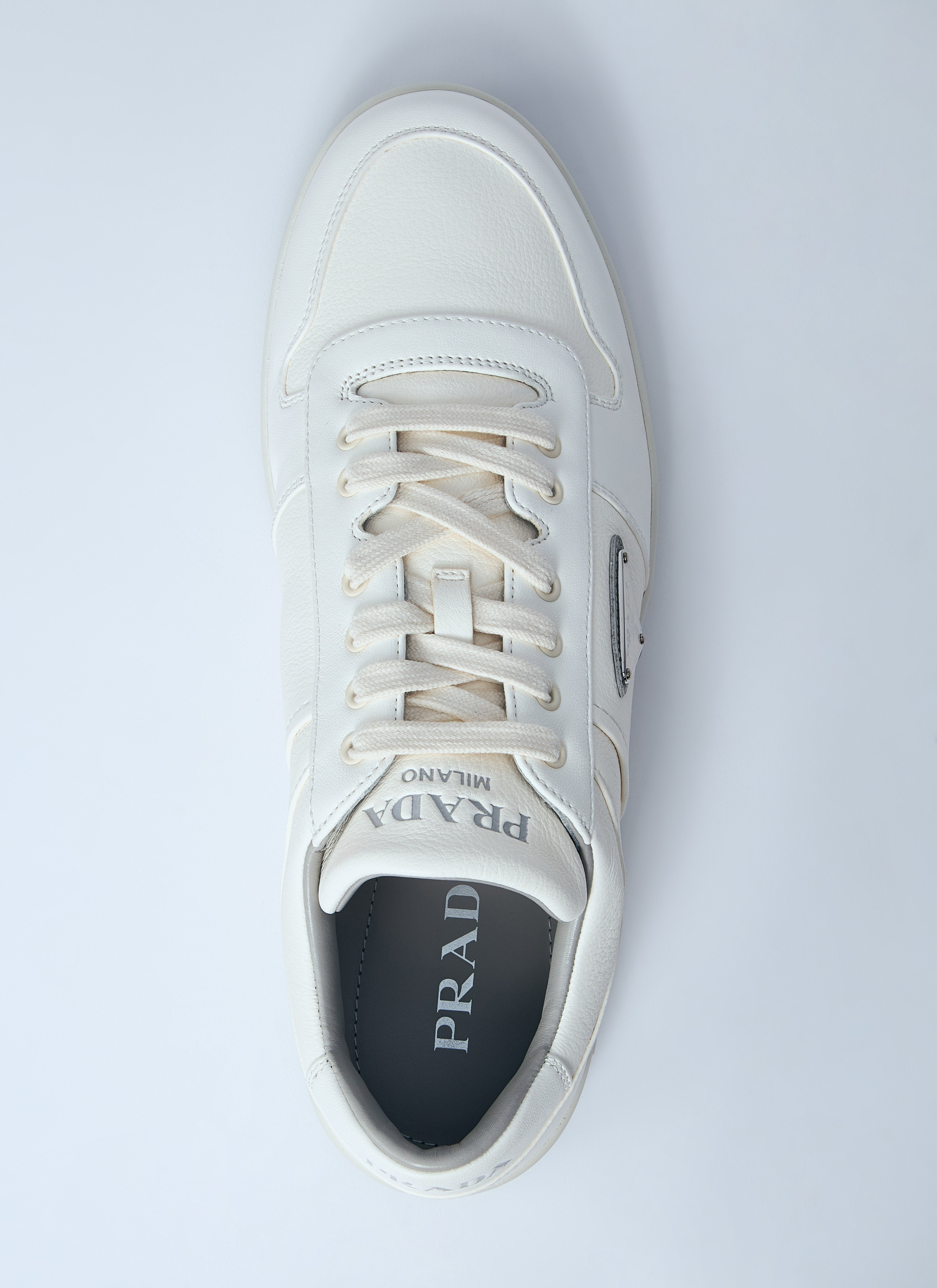 Prada Men Leather Low-Top Sneakers - 6