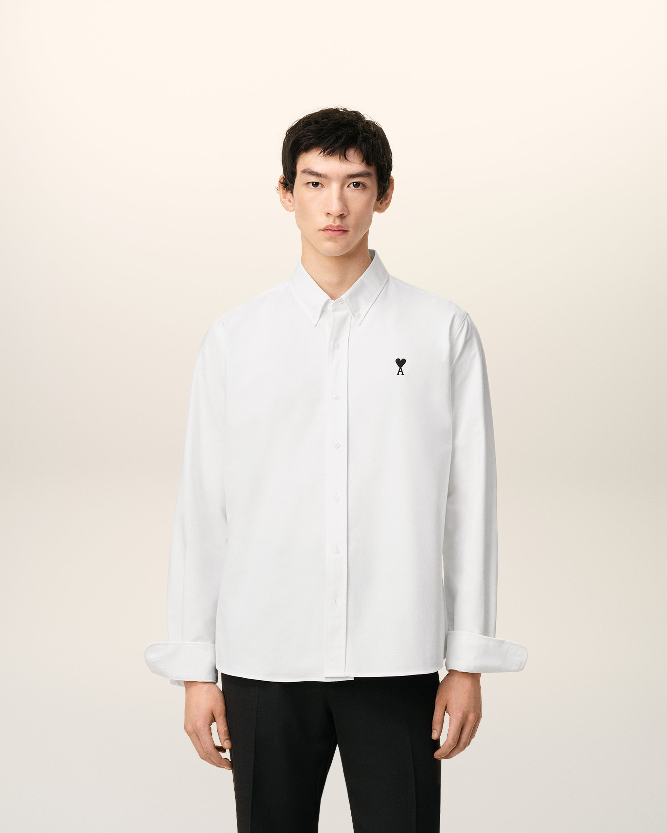 WHITE COTTON BUTTON DOWN AMI DE COEUR SHIRT - 2