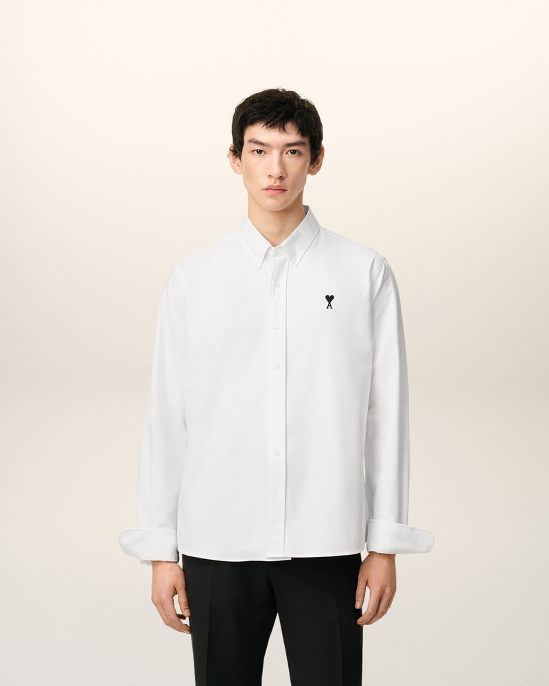 AMI Paris WHITE COTTON BUTTON DOWN AMI DE COEUR SHIRT outlook