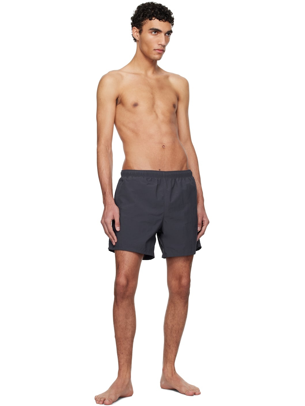 Navy Drape Tech Swim Shorts - 4