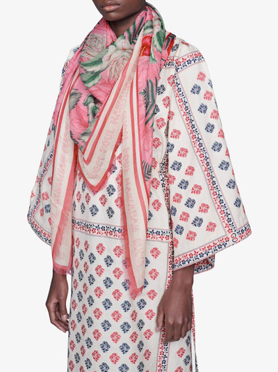 GUCCI Hawaiian print shawl outlook