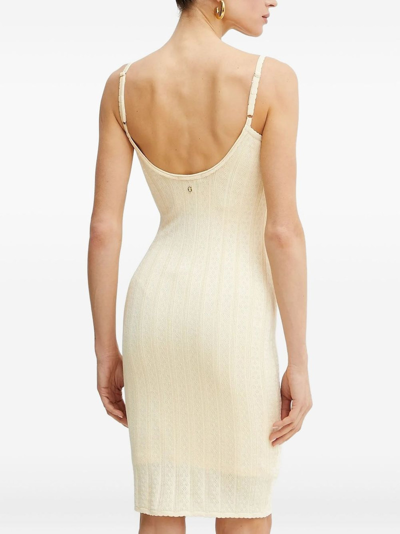 GUESS USA tie-detail rib-knit mini dress outlook
