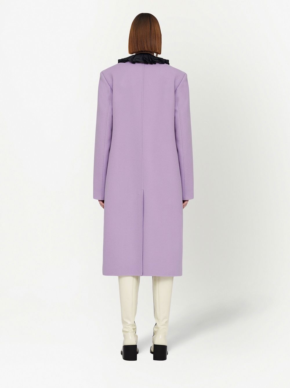 V-neck single-breasted coat - 4
