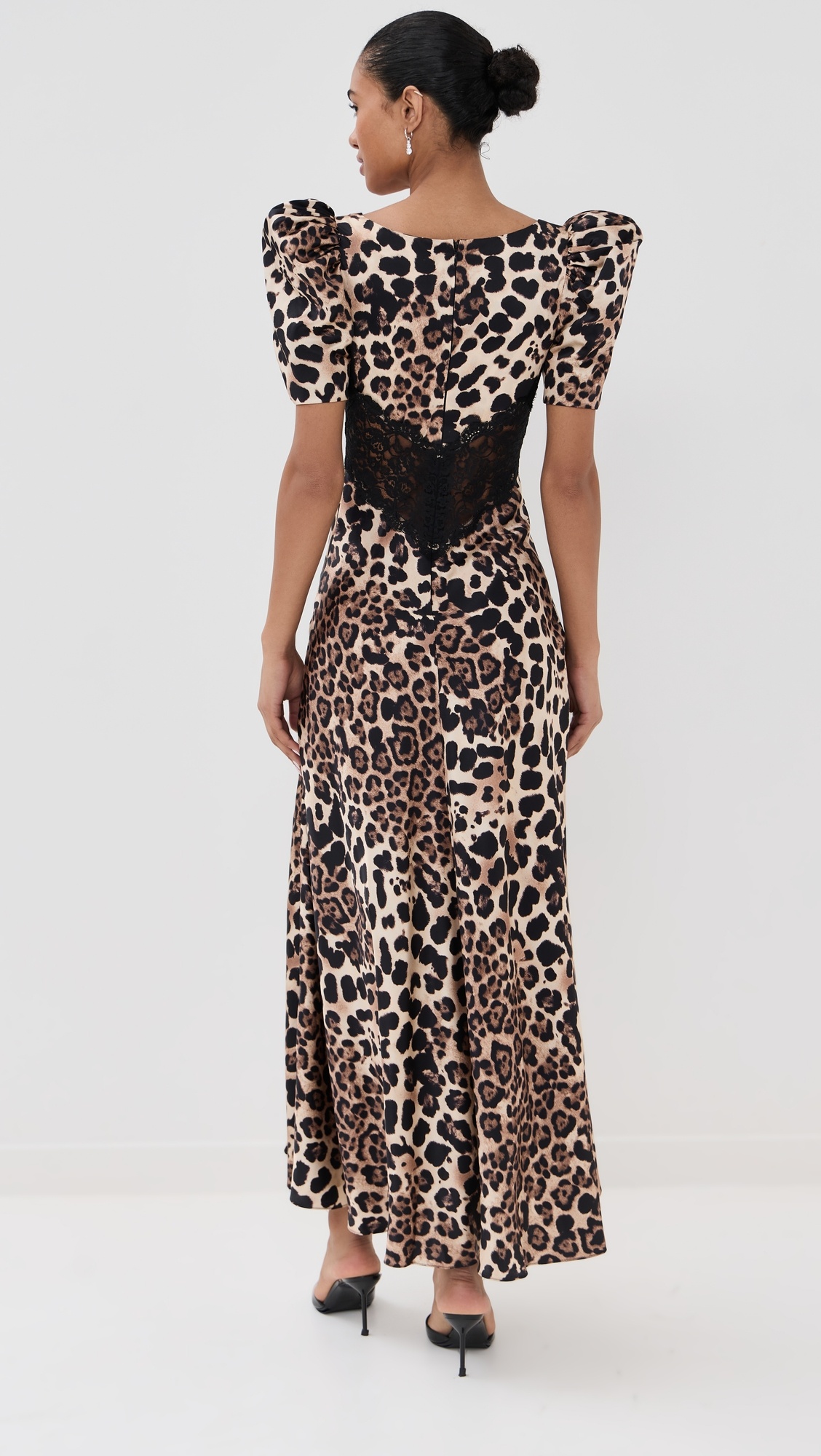 Leopard Print Silk Satin Dress - 2