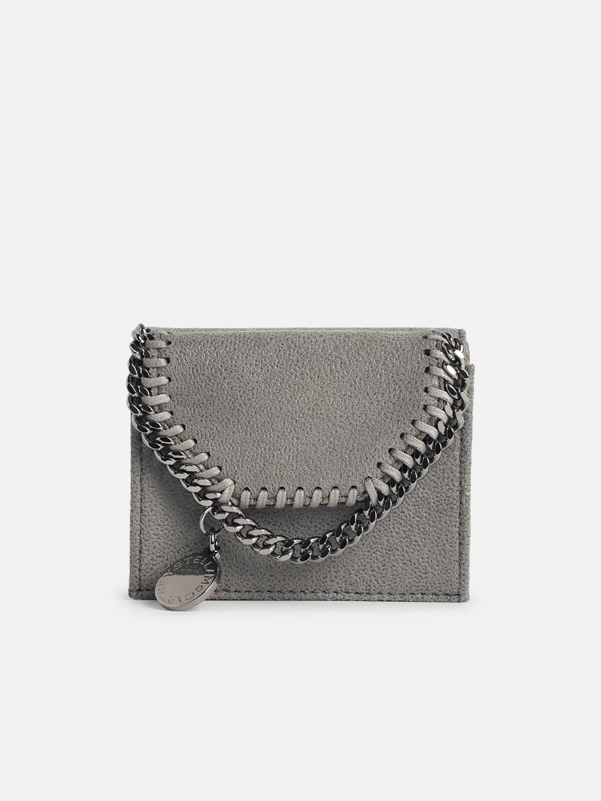 'FALABELLA TRI FOLD' WALLET IN 'SHAGGY DEER' GREY - 1