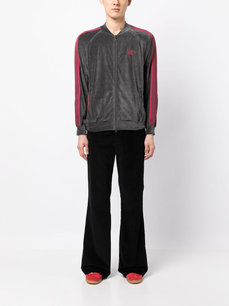 NEEDLES embroidered-logo zip-up sweatshirt outlook
