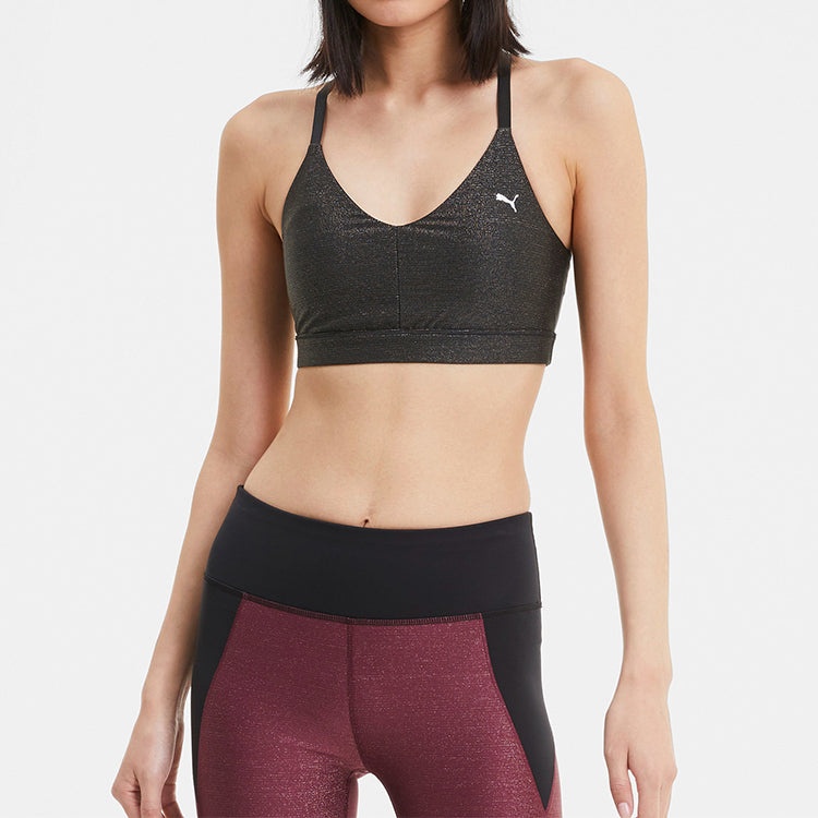 (WMNS) PUMA LOW IMPACT STRAPPY Training Bra 'Black' 519577-01 - 3