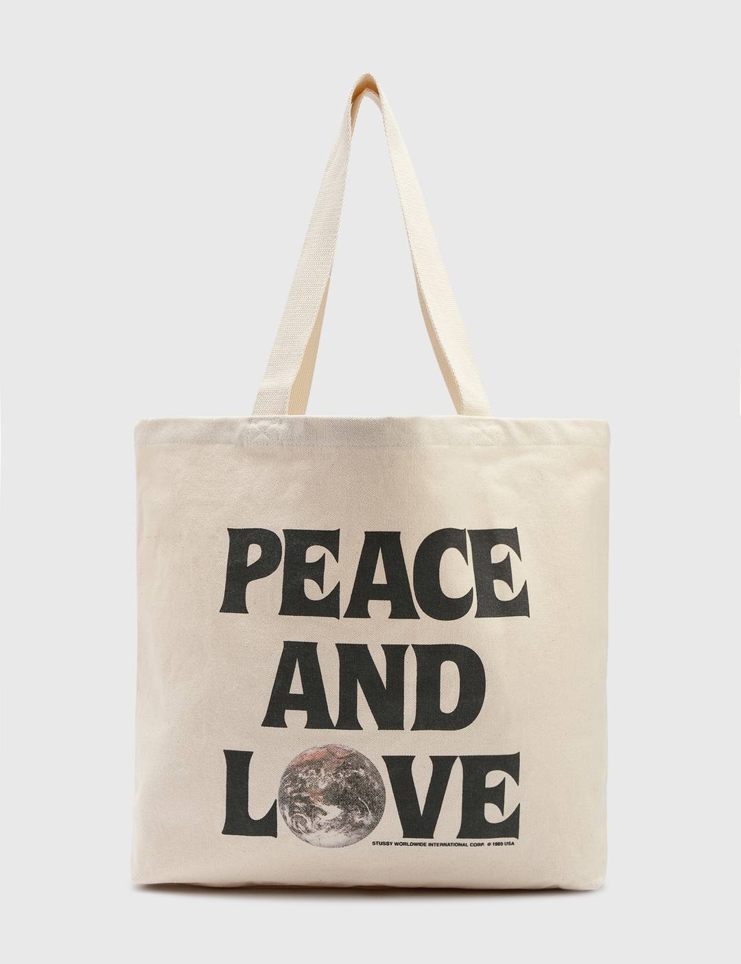 Peace And Love Canvas Tote Bag - 2