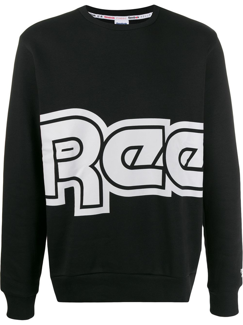 retro logo print sweatshirt 1