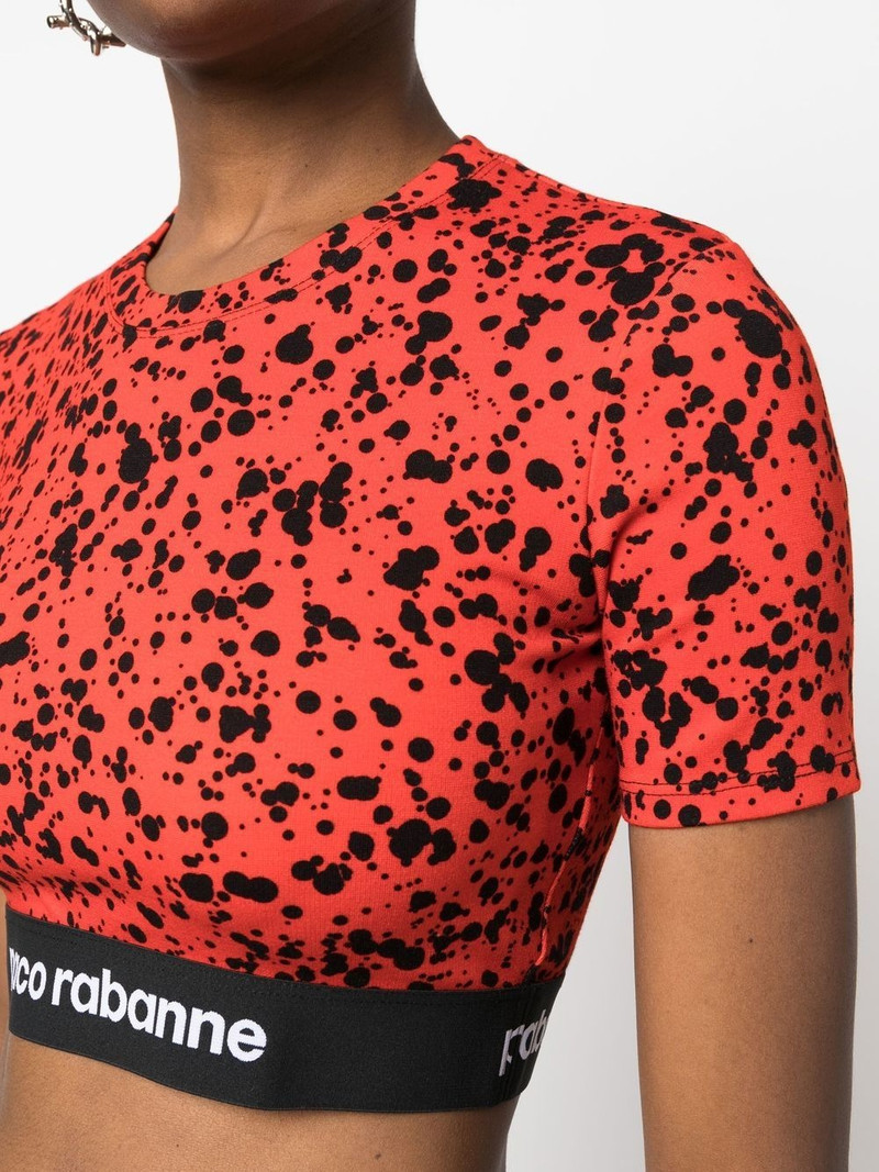 paint-splatter print jersey crop top 5