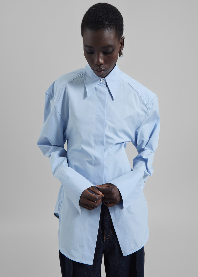 Bec Padded Shirt - Light Blue 9