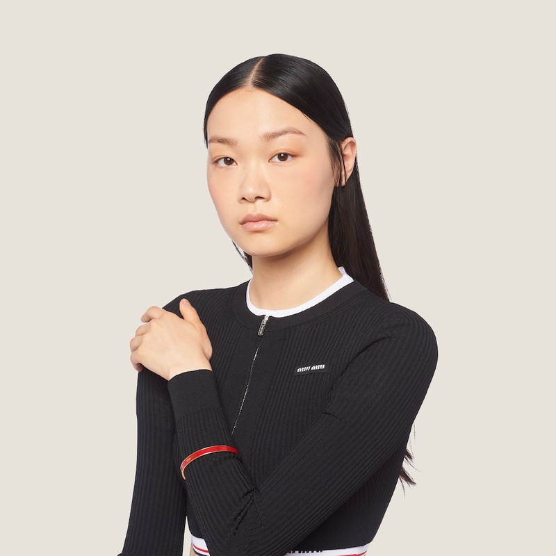 Miu Miu Enameled metal bangle bracelet outlook