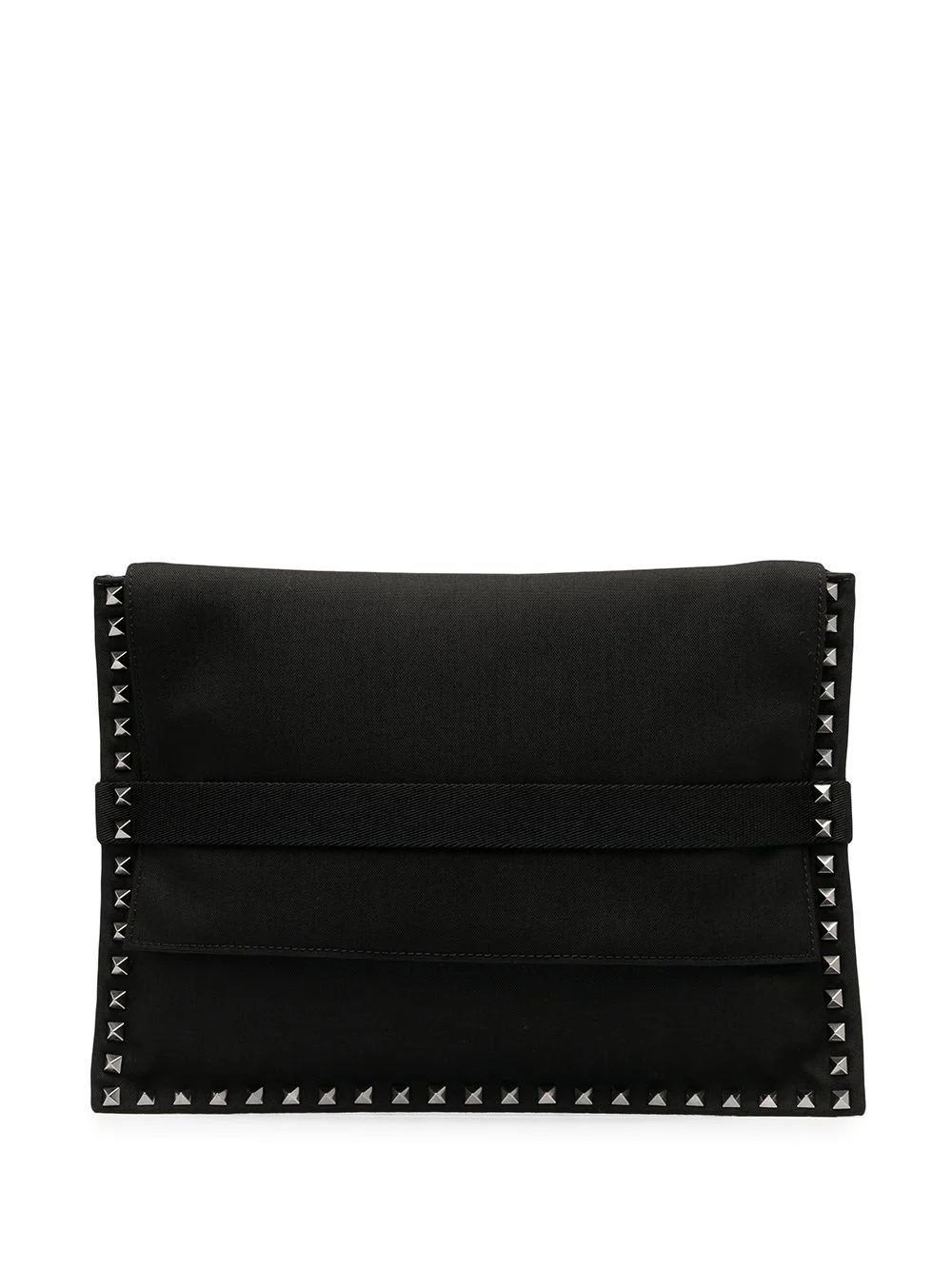 Rockstud leather clutch - 1