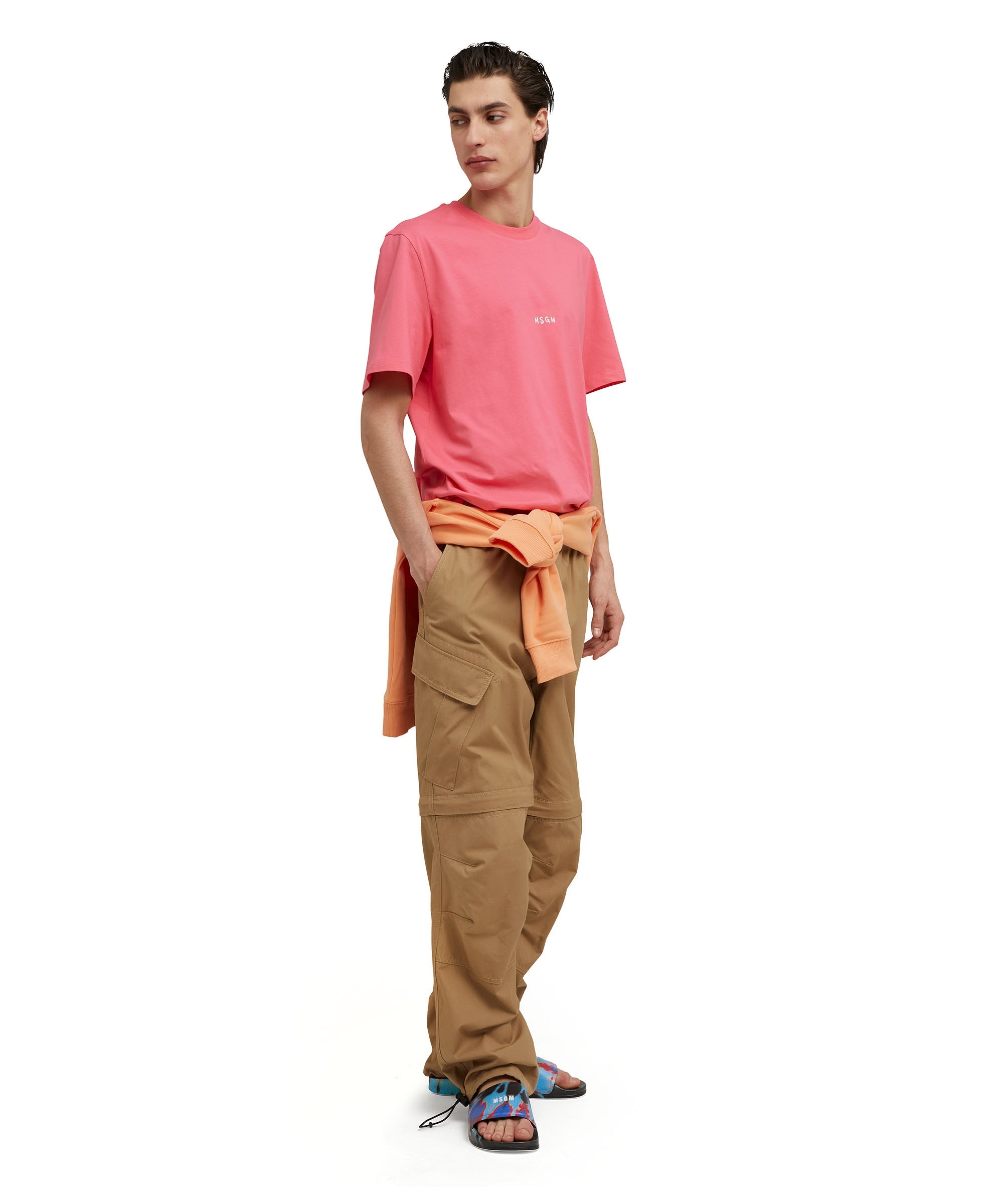 Cotton crewneck t-shirt with MSGM micro logo - 5