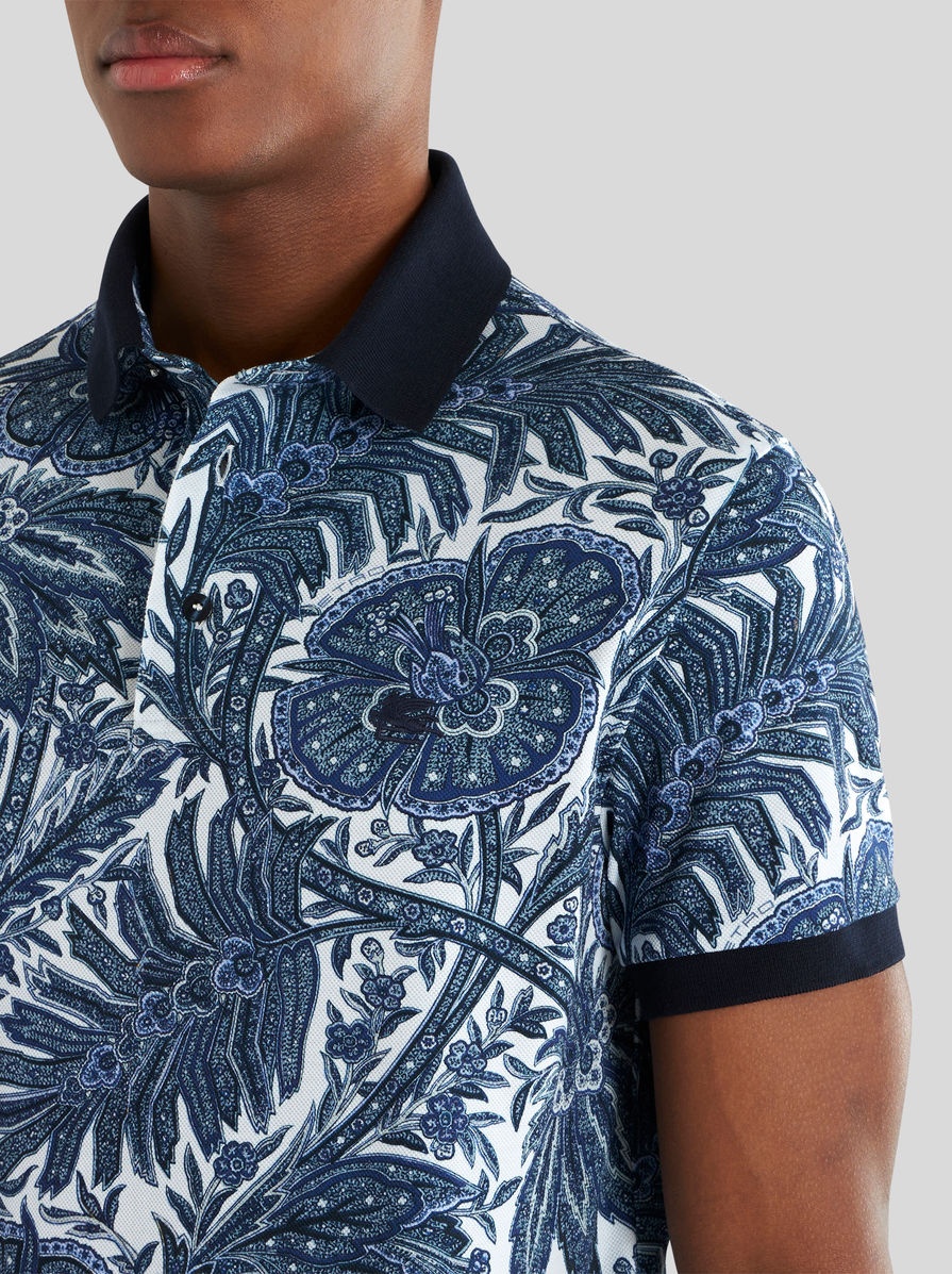 PRINTED COTTON POLO SHIRT - 3