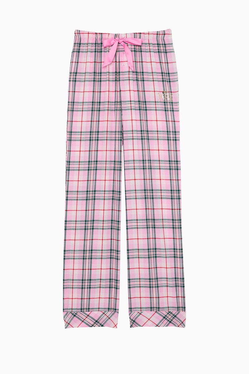 PINK x LoveShackFancy Pink Lurex Stripe Flannel PJ Pant 1
