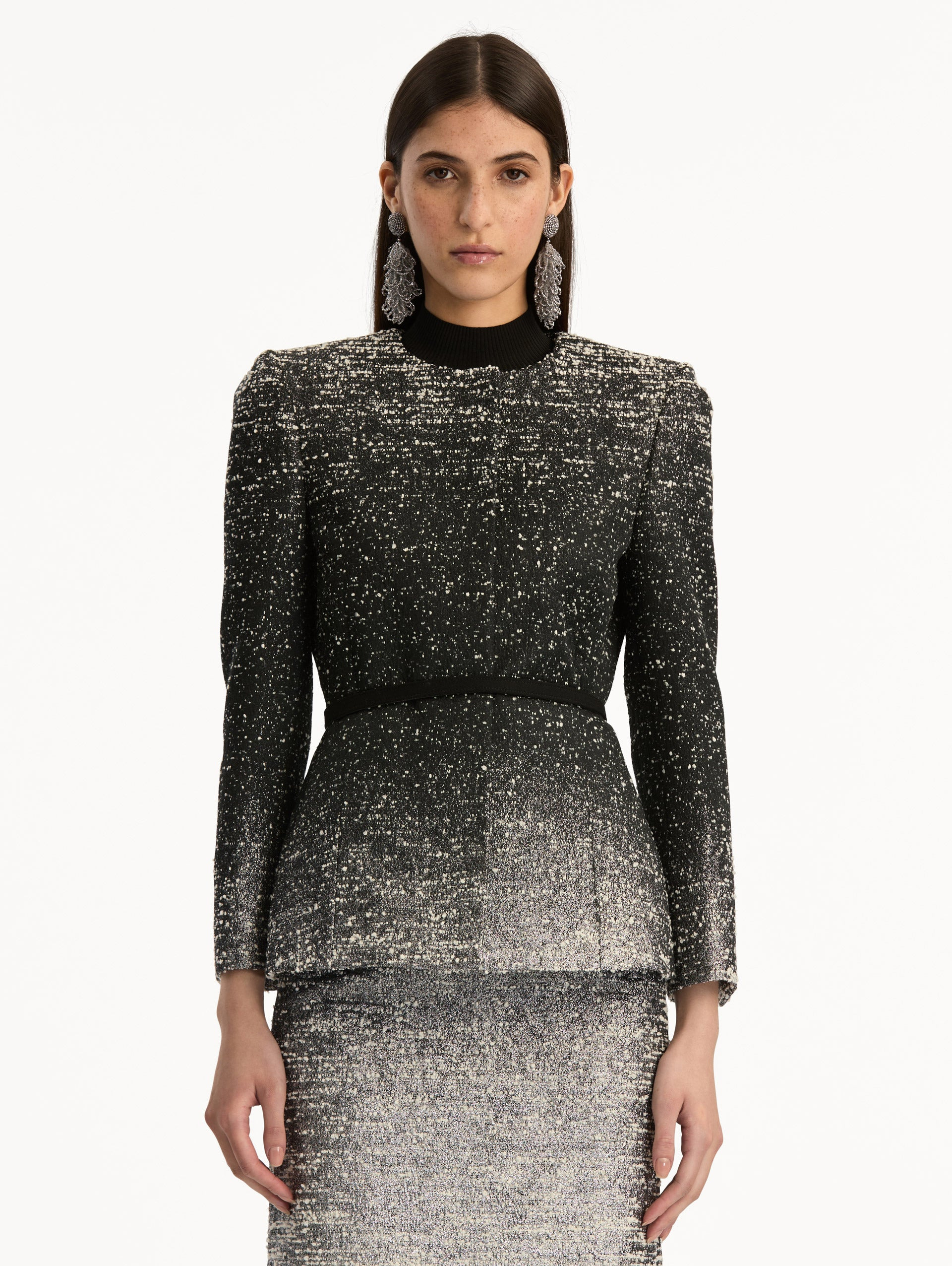 OMBRÉ LUREX BOUCLÉ JACQUARD JACKET - 2