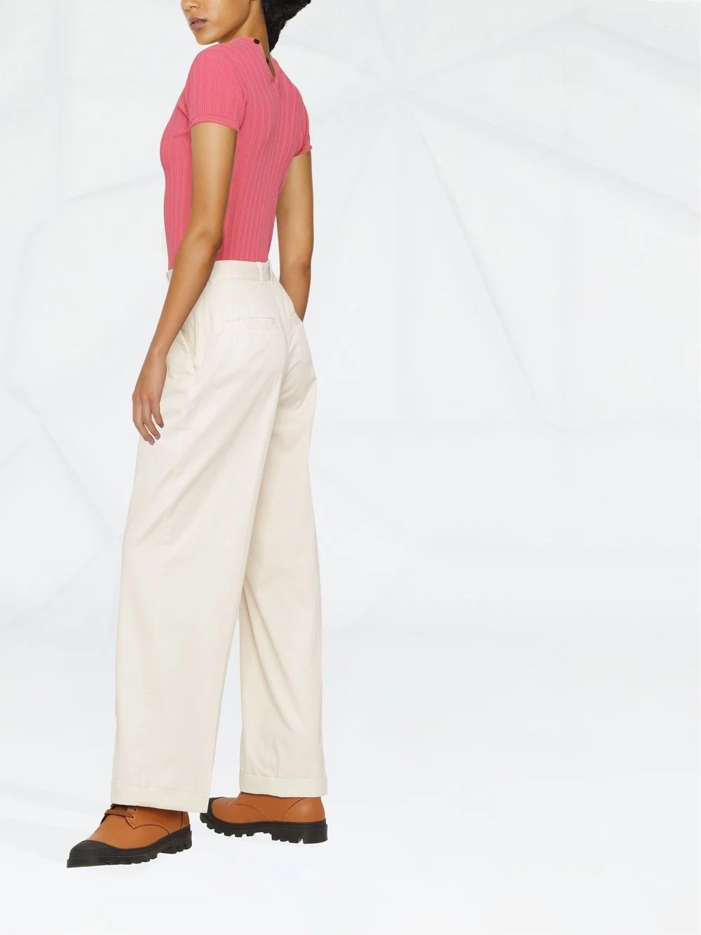 straight-leg tailored trousers - 4