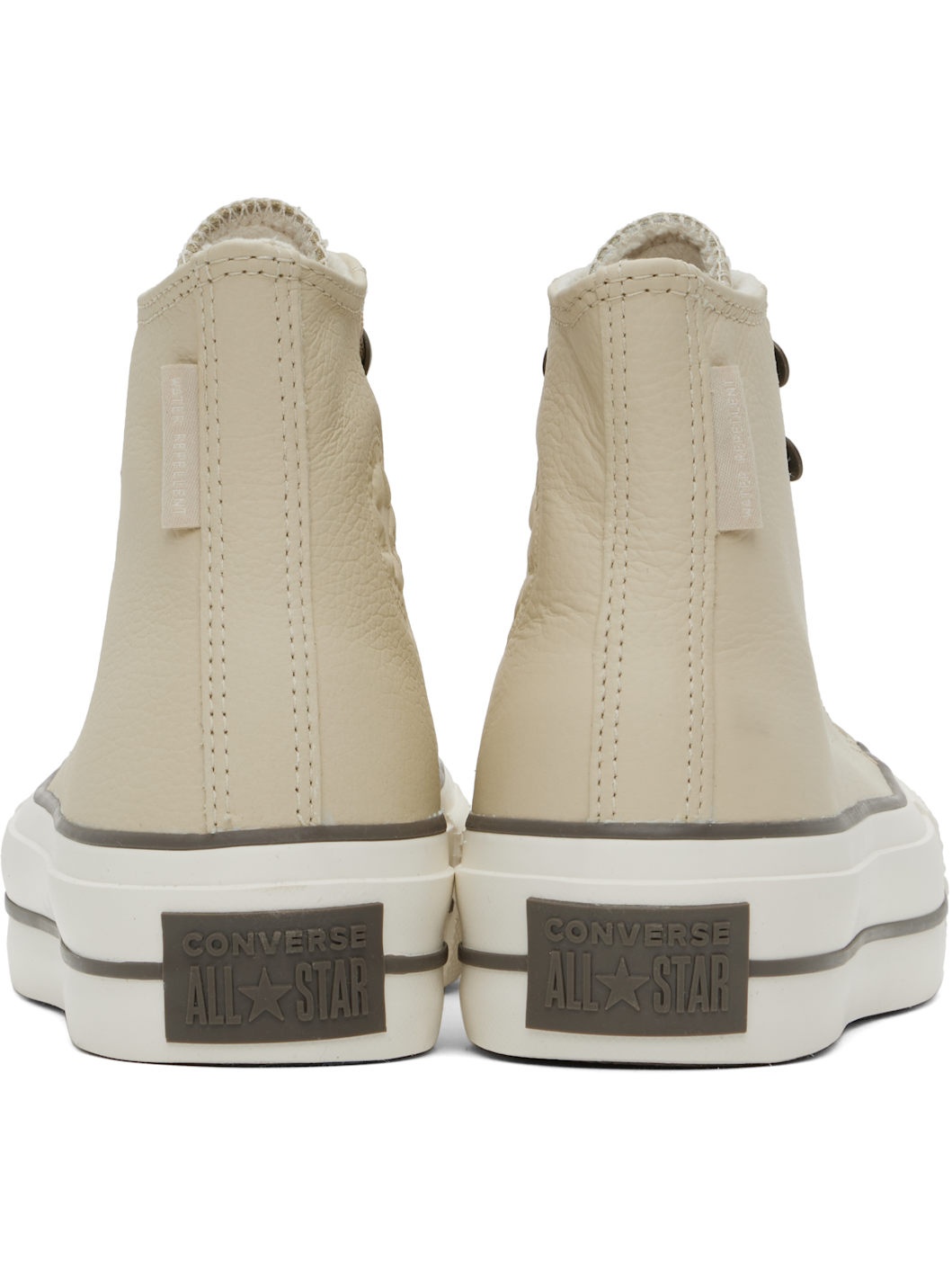 Beige Chuck Taylor All Star Lift Platform Weatherized Leather Sneakers - 2