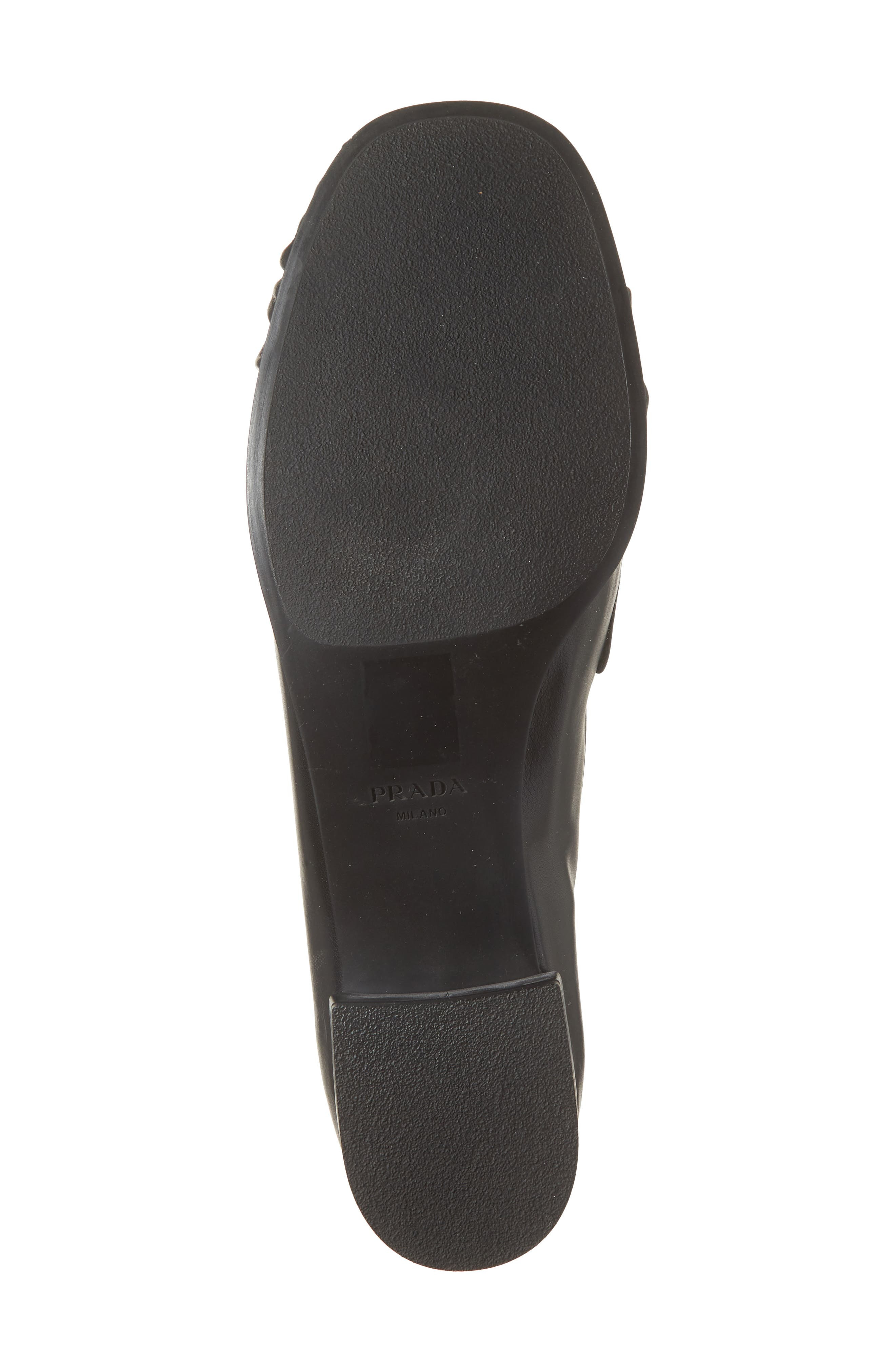 Prada Ruched Toe Penny Loafer in Nero at Nordstrom - 6