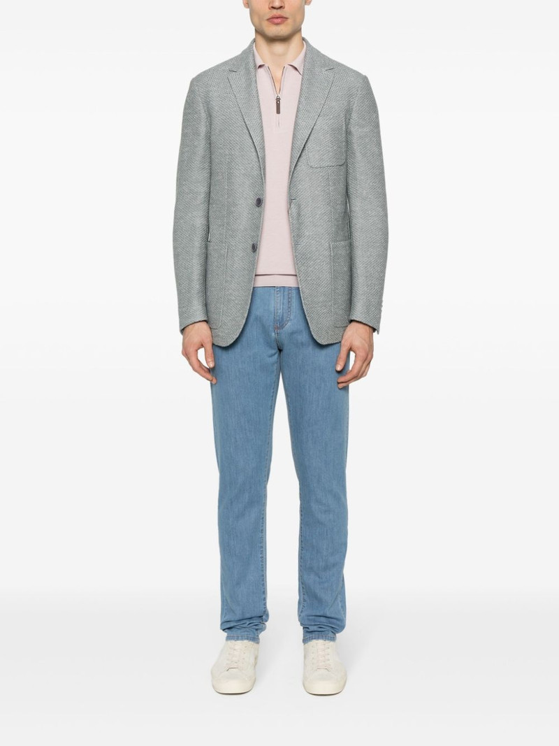Canali logo-patch slim-fit jeans outlook