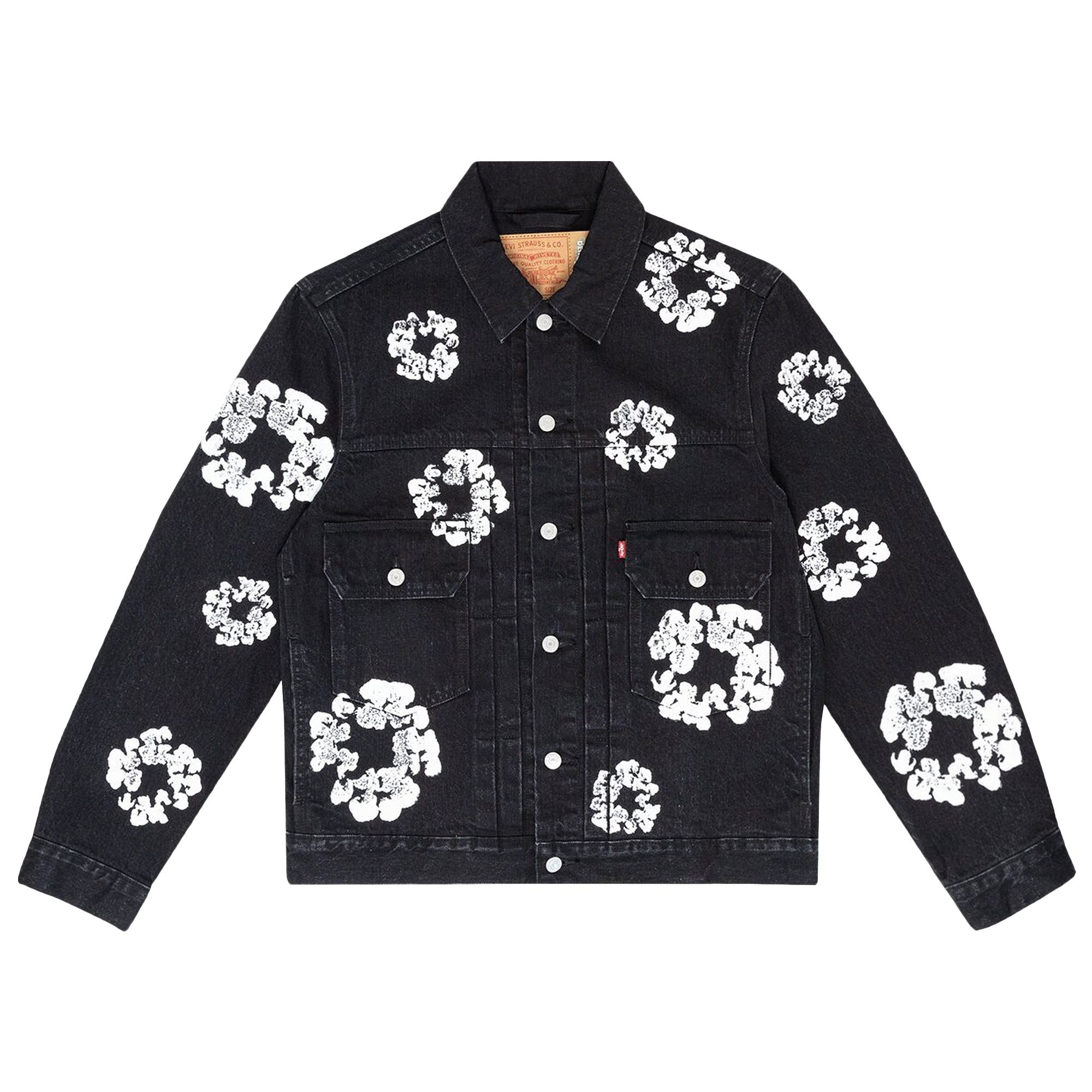 Denim Tears Type II All Over Wreath Jacket 'Black' - 1