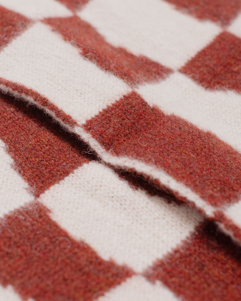 HOWLIN' Mini Checkerboard Scarf Rust outlook