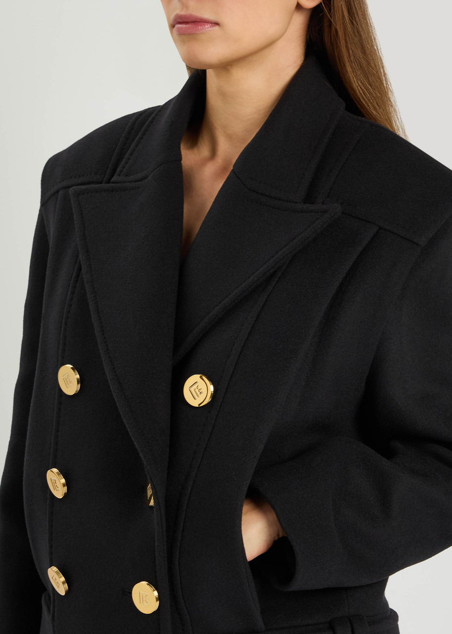 Balmain Double-breasted Wool-blend Coat - 5