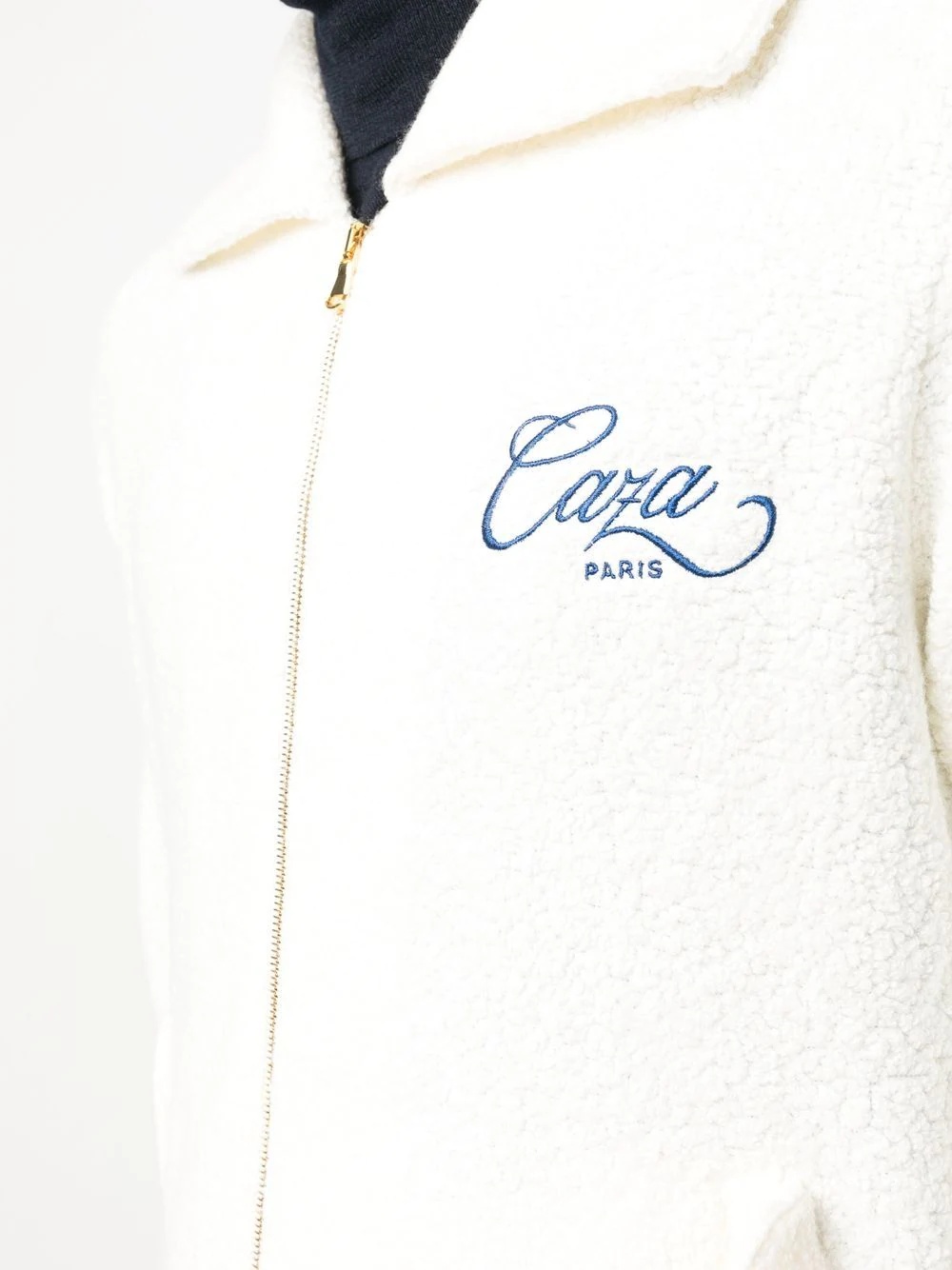 logo-embroidered zip-front jacket - 2
