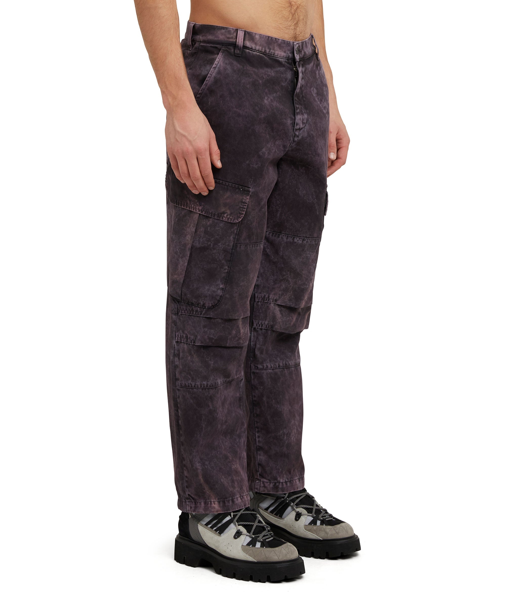 Organic cotton Tie-Dye parachute cargo trousers - 4