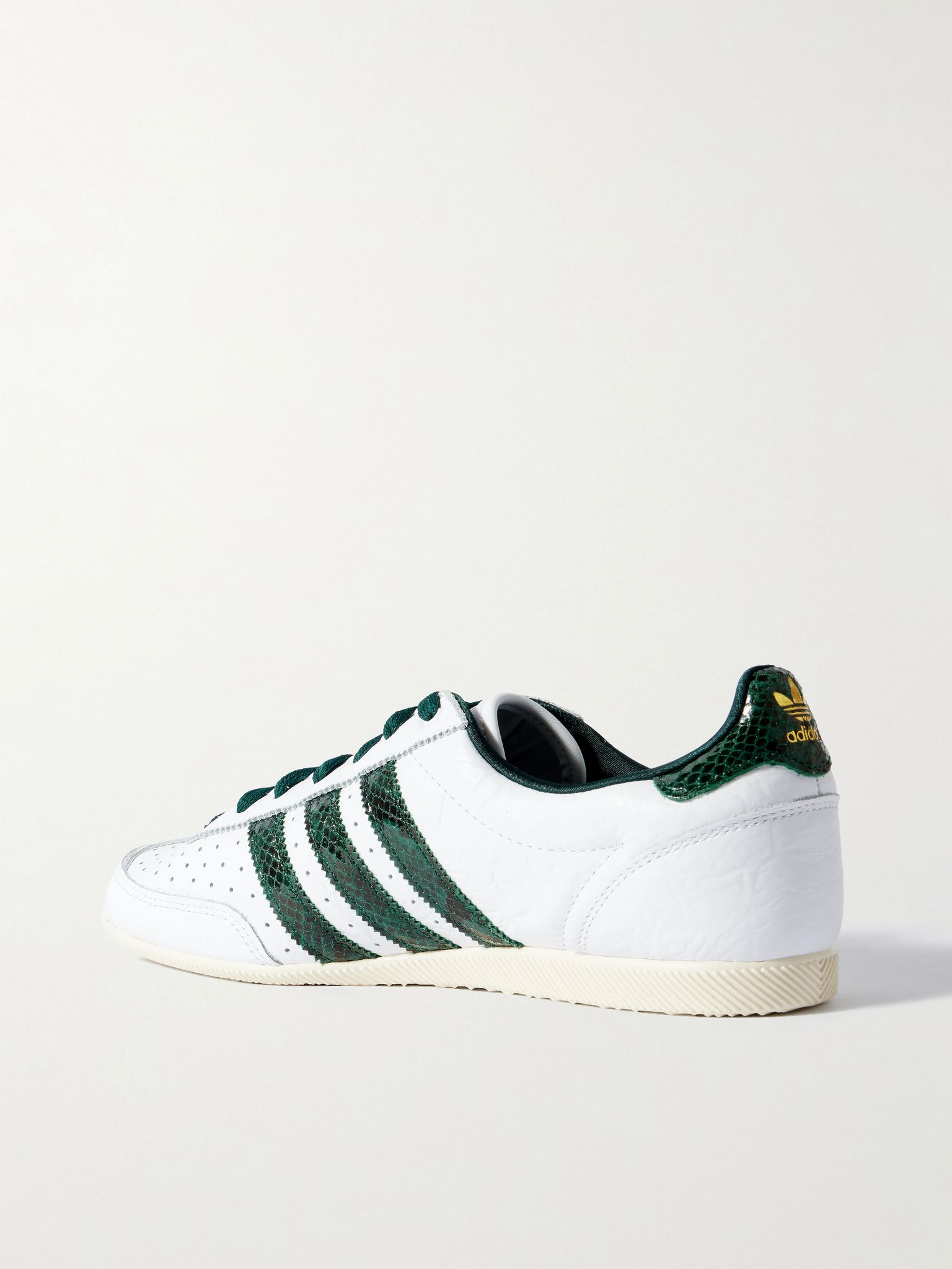 Japan Snake-Effect and Leather Sneakers White - 4