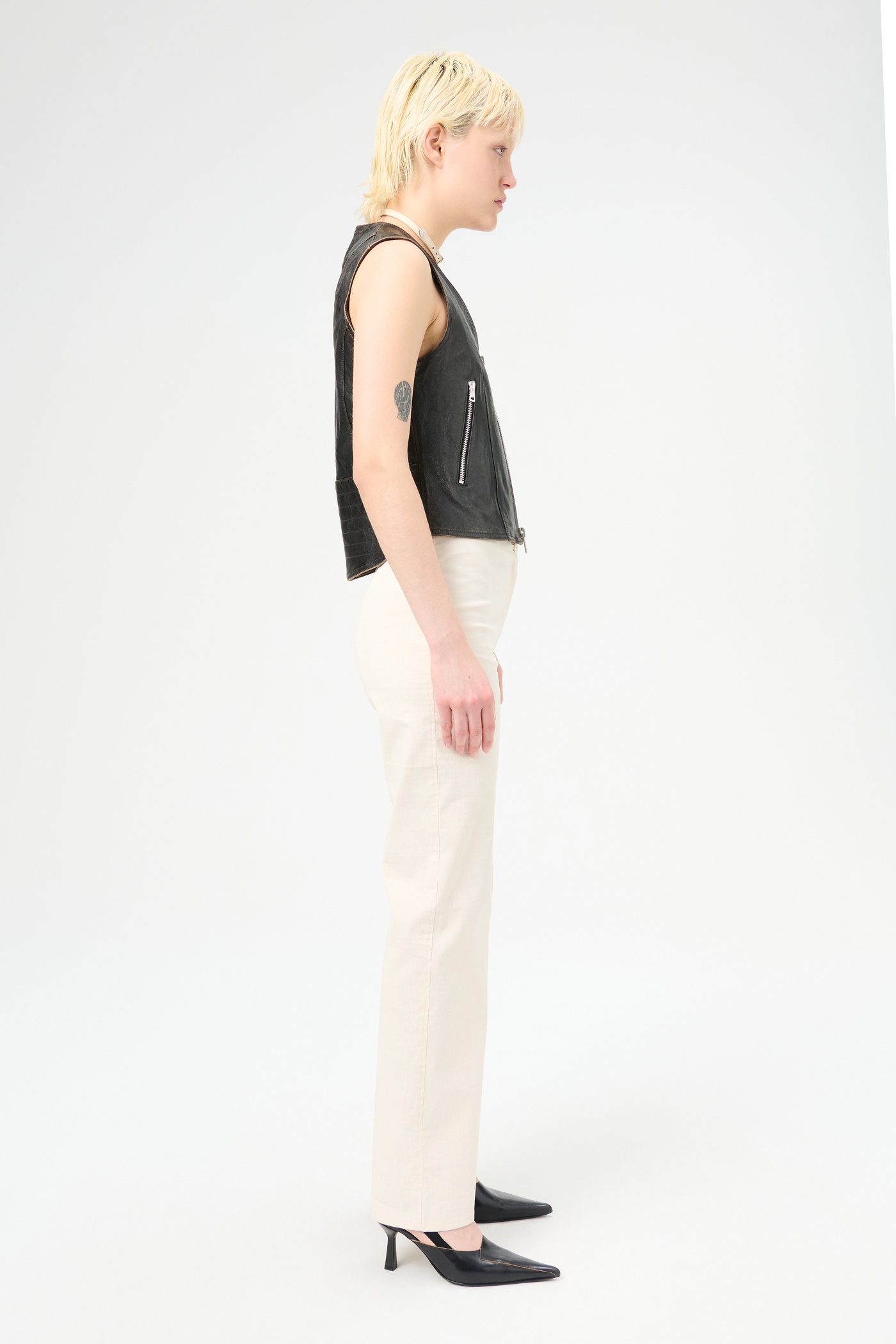 Biker Trouser Natural Rustic Cotton Nylon - 4