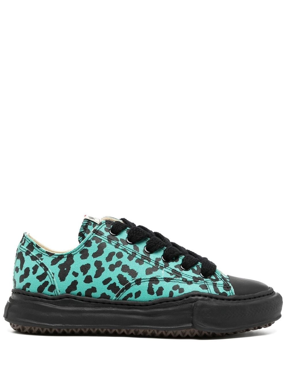 leopard-print low-top sneakers - 1