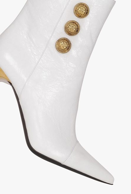 White leather Roni ankle boots - 5