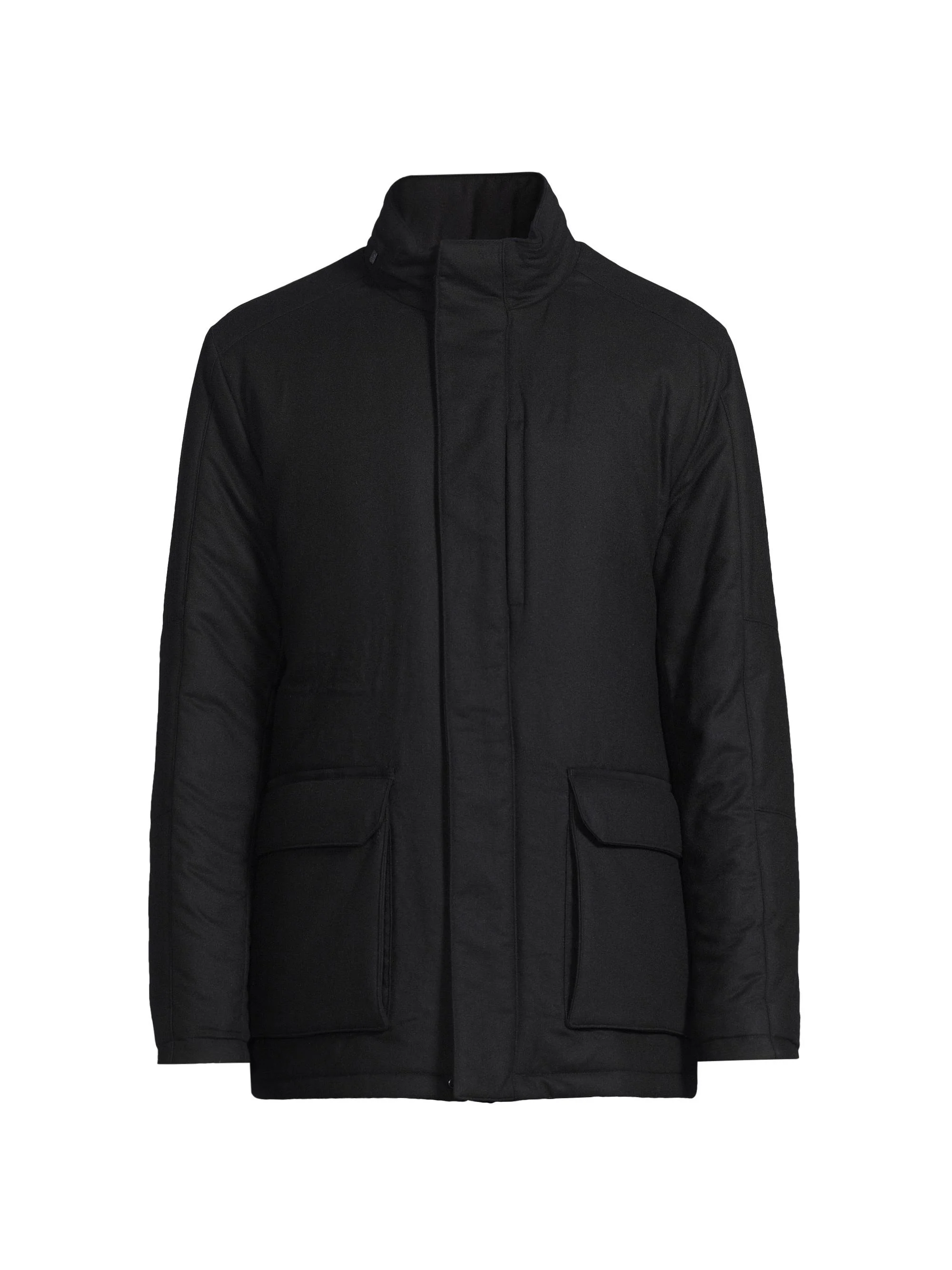 Men's Cashmere-Nylon Car Coat - Navy - 1