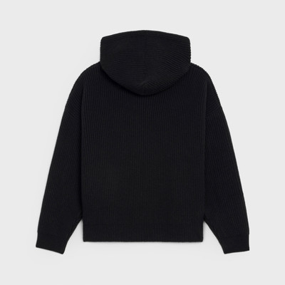 CELINE celine hooded sweater in ribbed wool outlook