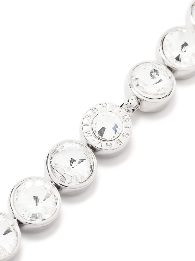 logo-engraved crystal-embellished choker 3