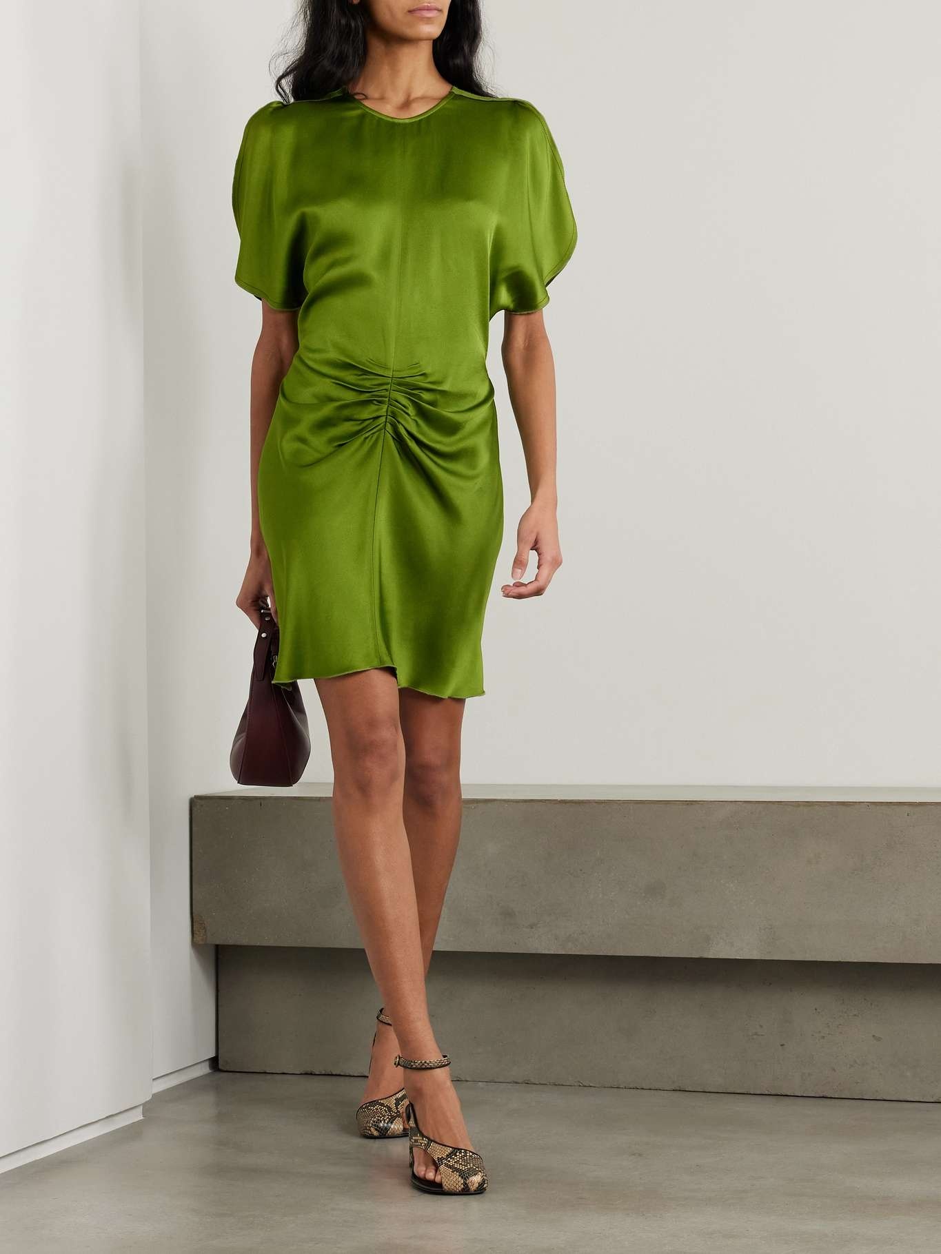 Dries Van Noten Cutout snake-effect leather pumps Snake