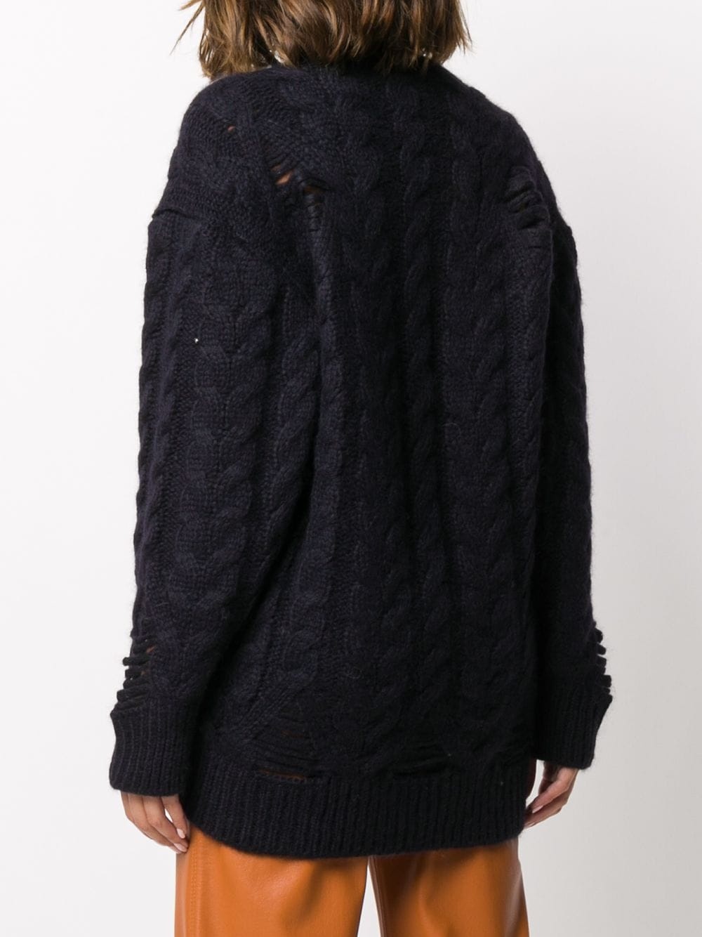 oversized cable-knit jumper - 4