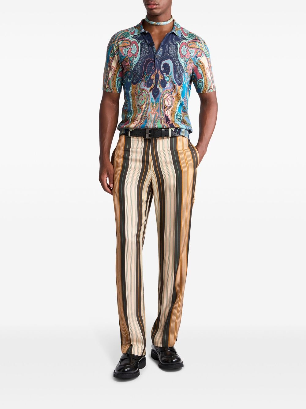 striped straight-leg trousers - 2