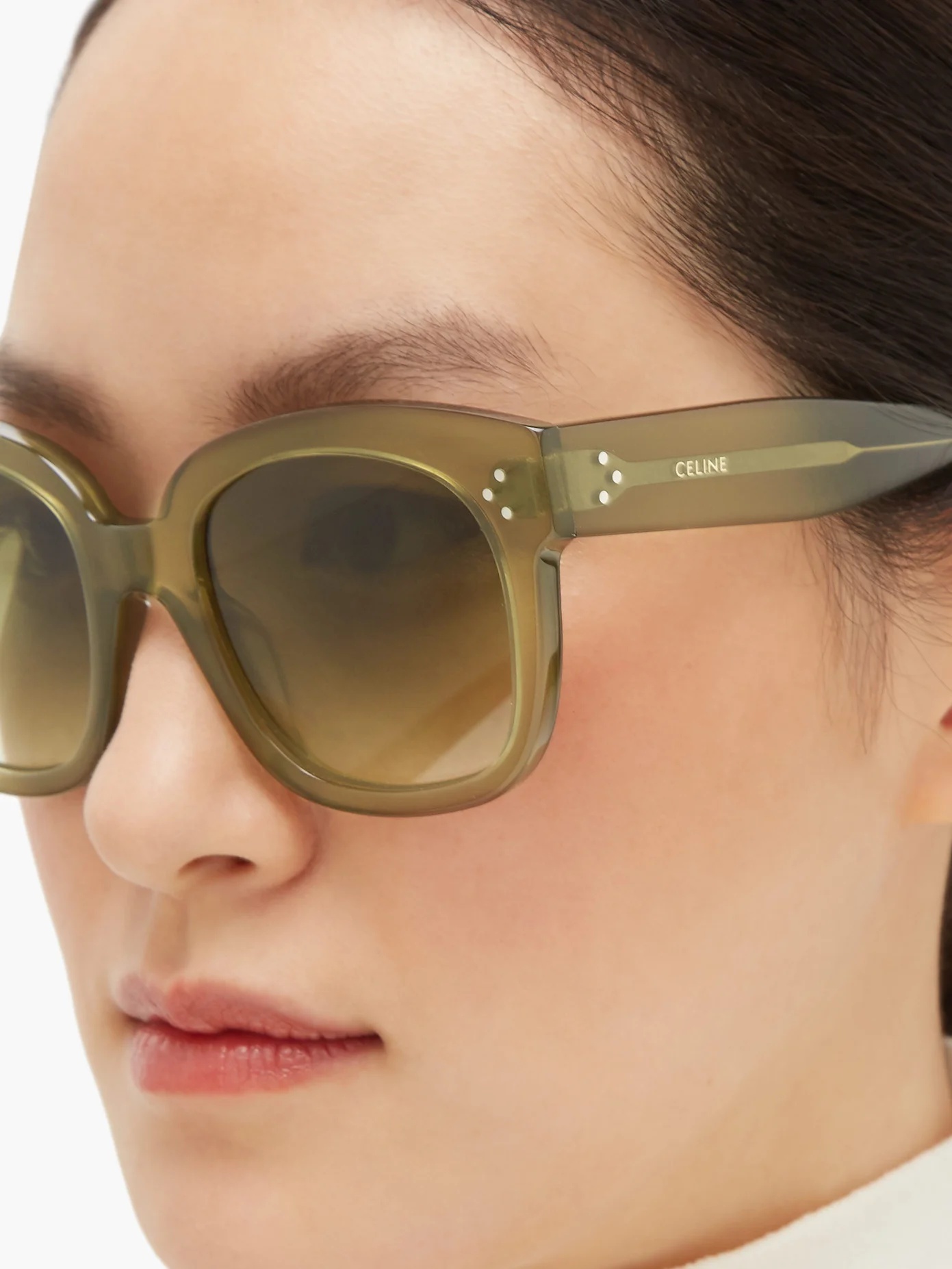 Oversized D-frame acetate and metal sunglasses - 3