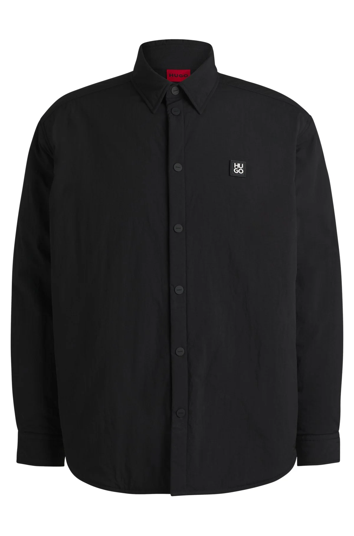OVERSIZE-FIT PADDED OVERSHIRT WITH STACKED-LOGO BADGE - 1