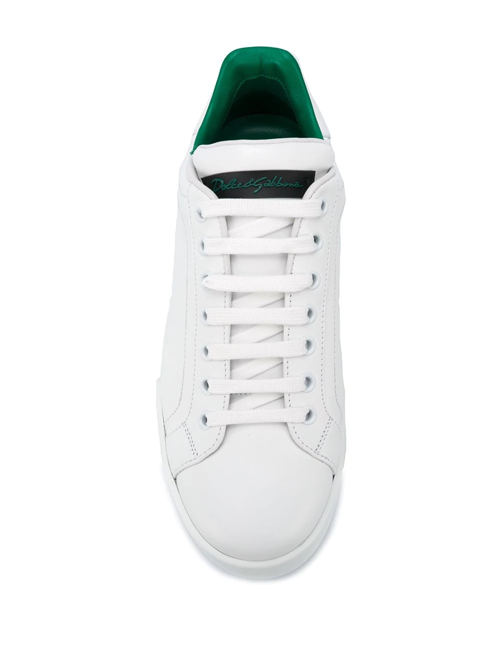 leather lace-up sneakers - 4