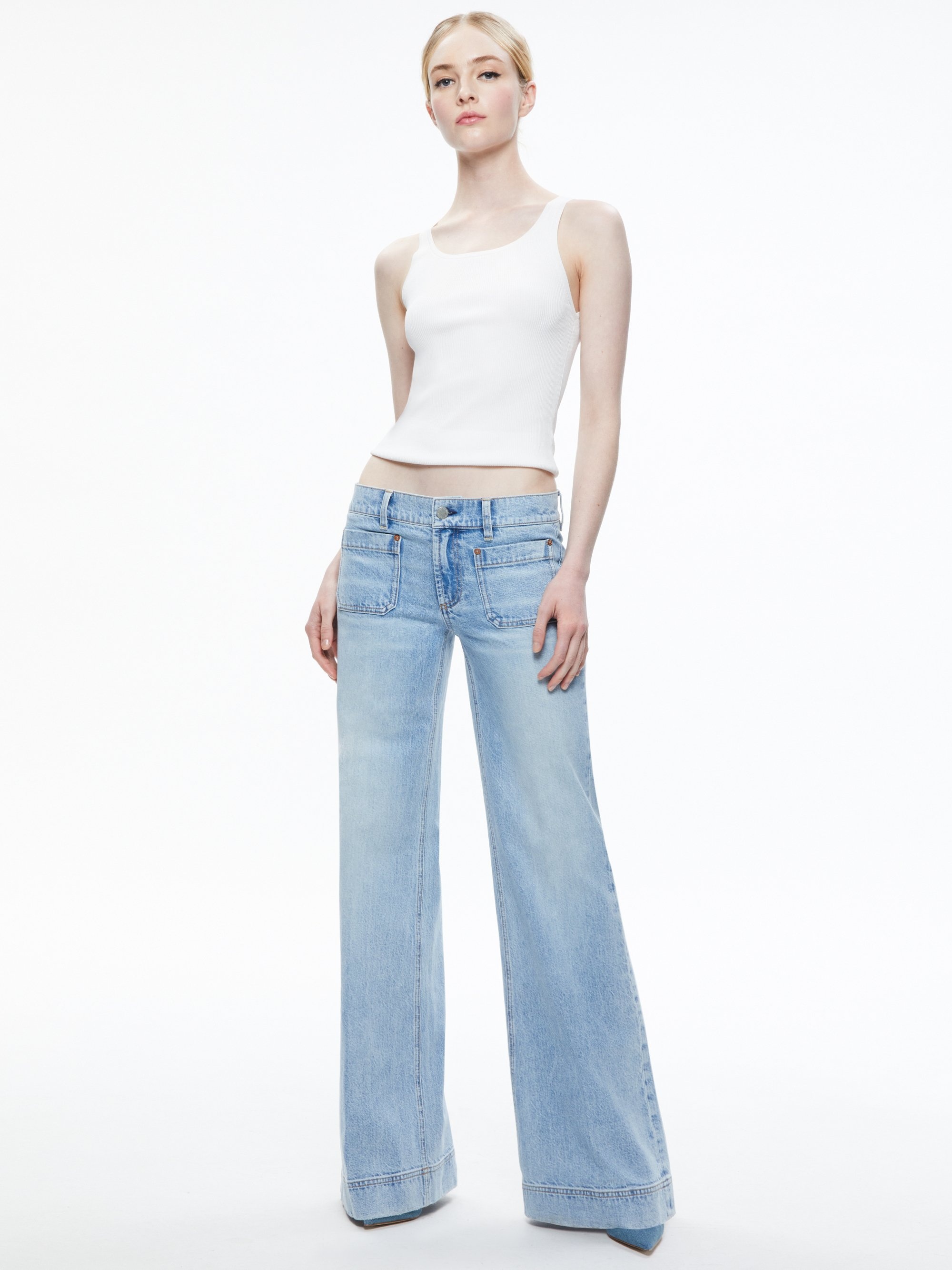 BRIAN PATCH POCKET WIDE LEG JEAN - 4
