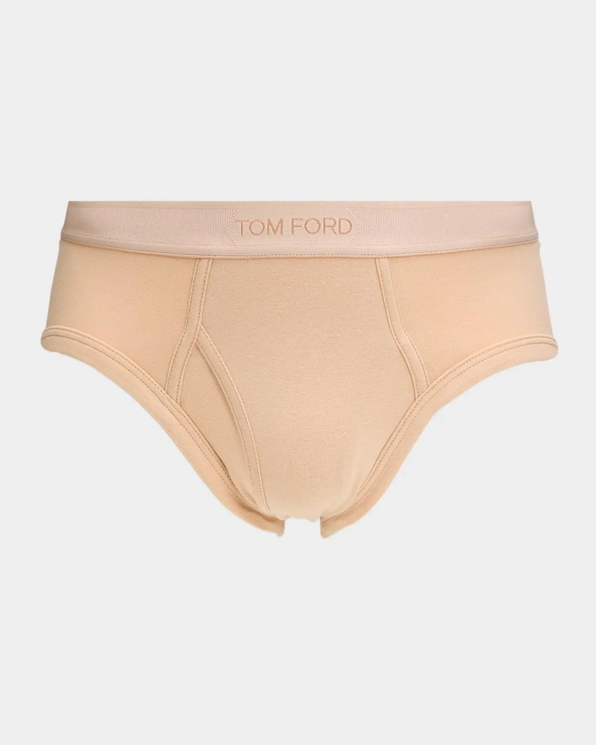 Men's Solid Cotton Jersey Briefs - 1
