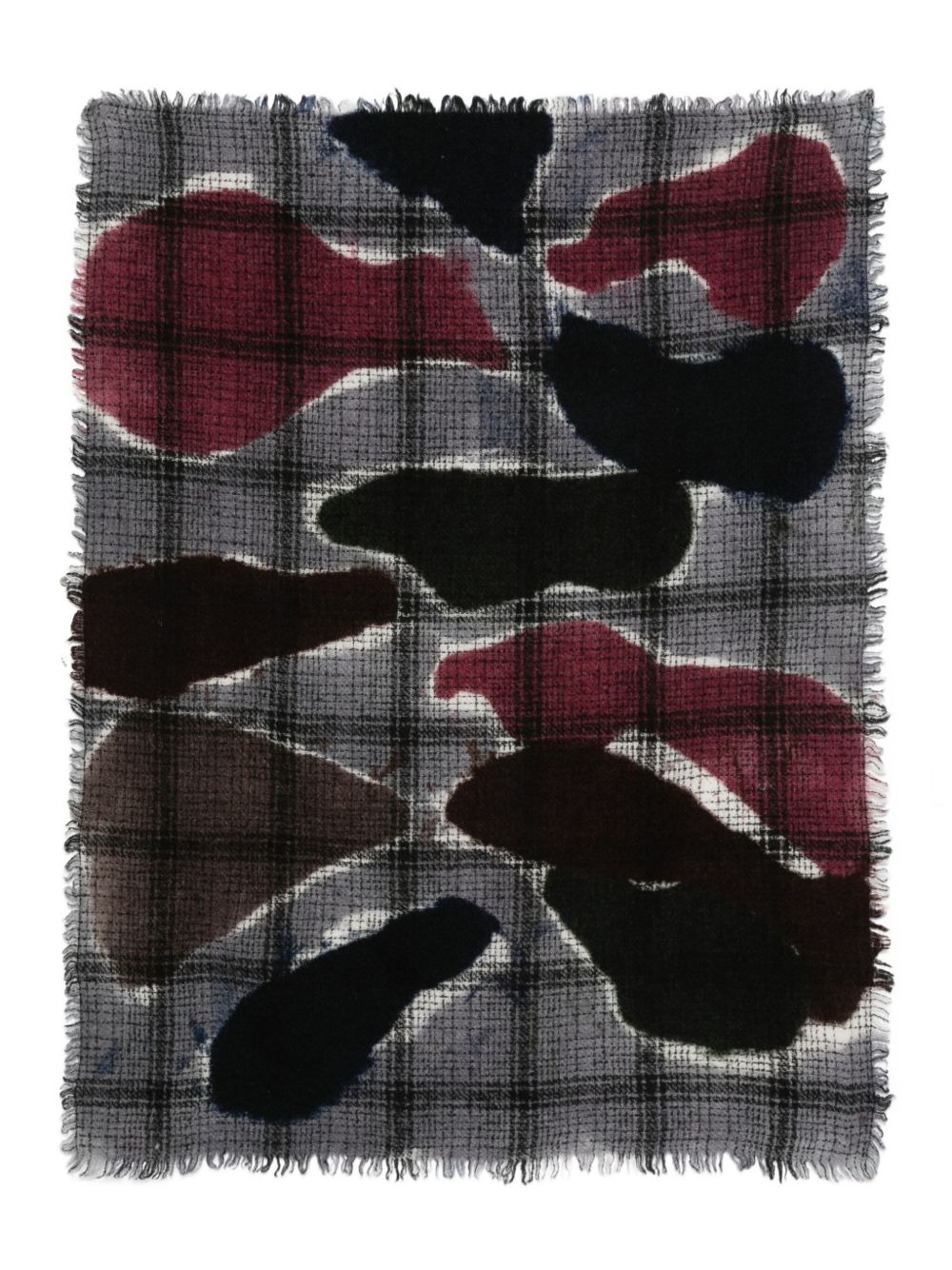abstract plaid-check scarf - 1
