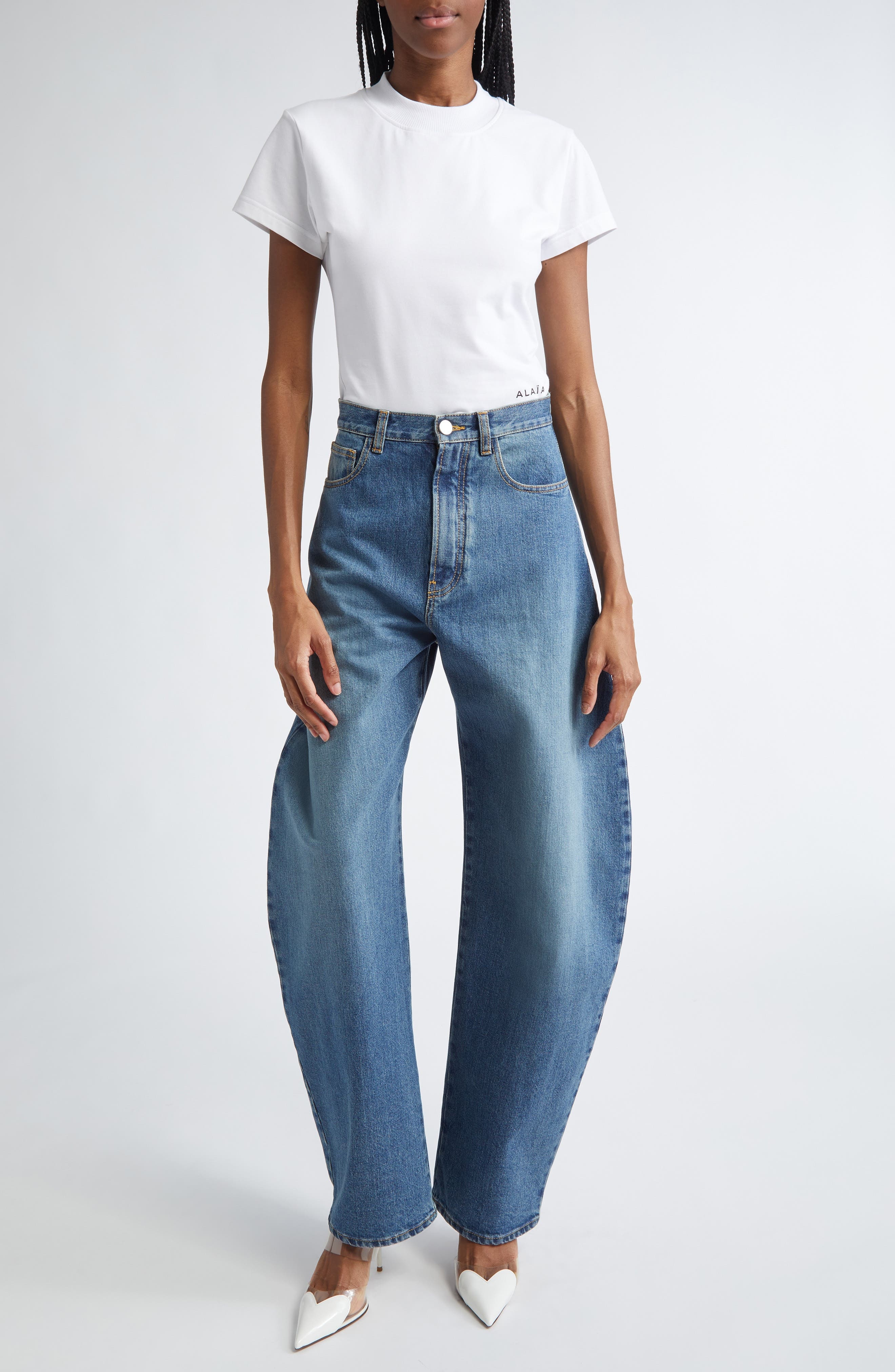 Alaïa Round Pants in Bleu Vintage at Nordstrom - 2