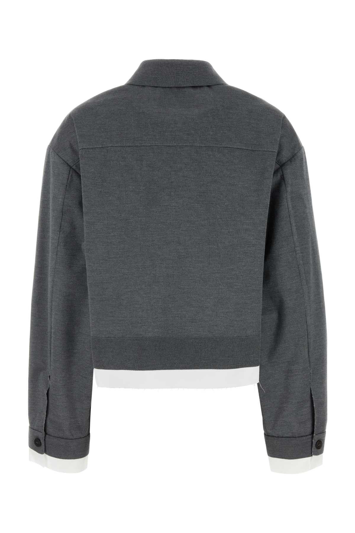 Miu Miu Women Dark Grey Silk Blend Sweatshirt - 2